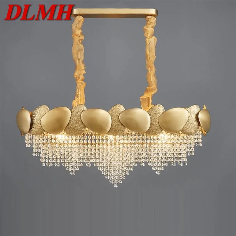 

DLMH Chandelier Creative Rectangle Pendant Lamp Fixtures Postmodern LED Gold Light for Home Living Dining Room