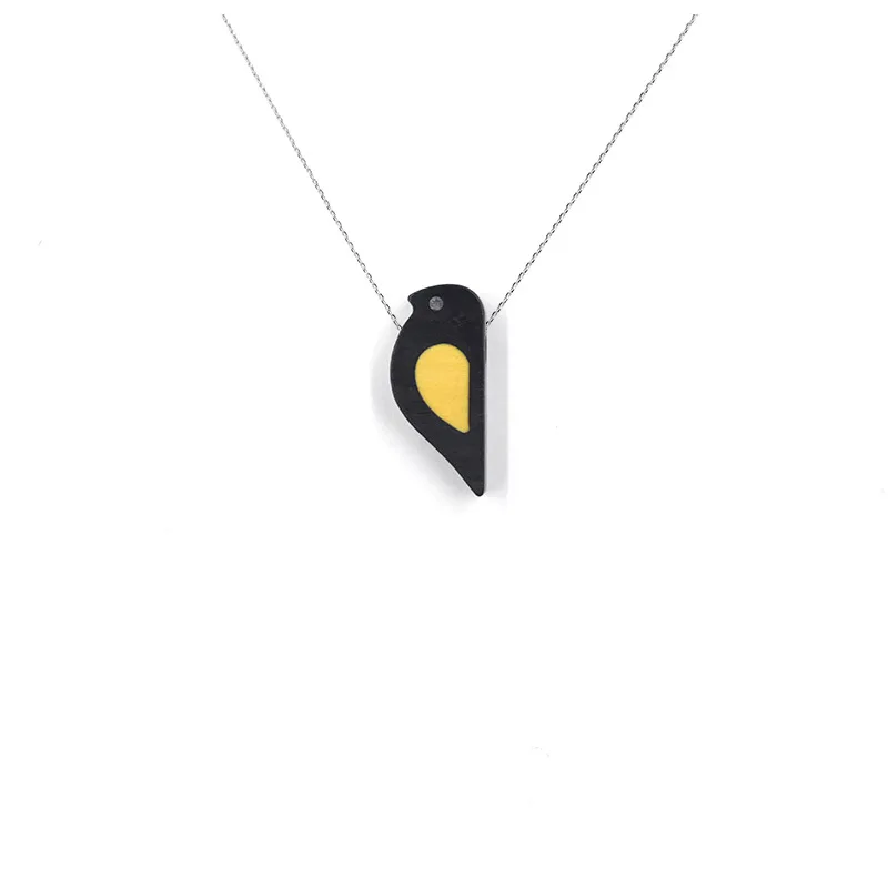 

Sterling Silver Necklace Women's Couples Pair Pendant Men Accessories Antique Style Tokens Lovebirds Creative Valentine' Gift
