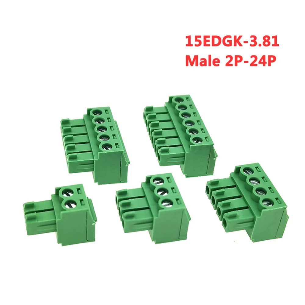 Клеммная колодка PCB с винтовым штекером 3 81 мм 50 шт. 15EDGK/KA/VC/RC 2 24 контакта коннектор