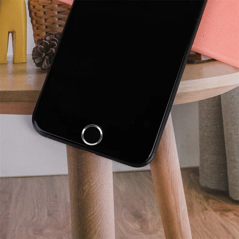 Алюминиевые наклейки с сенсорным датчиком для IPhone 5S 5C 6 6S 7 8 Plus для IPad Air 2 Mini 4 клавиатура с отпечатком пальца