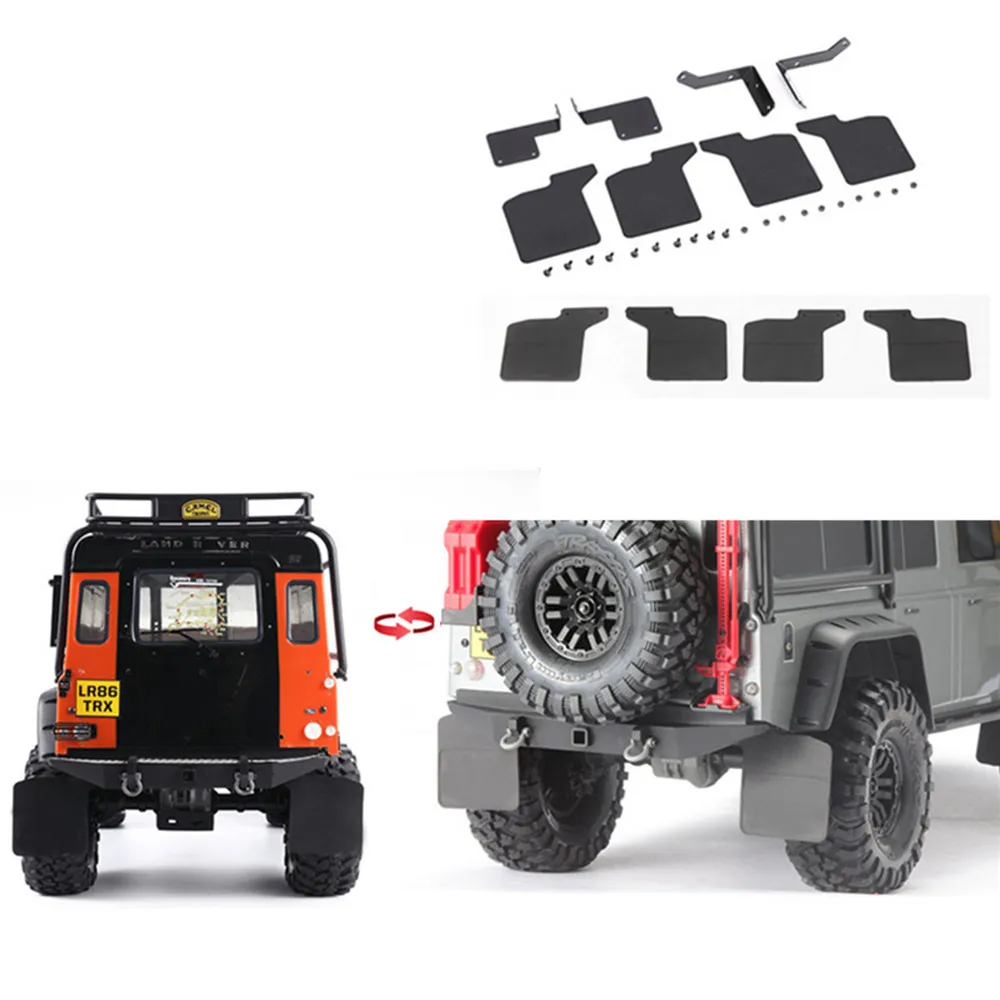 

Rubber Front & Rear Mud Fender Mudguard with Metal Stand for 1/10 TRAXXAS TRX4 Defender D110 RC Car Parts