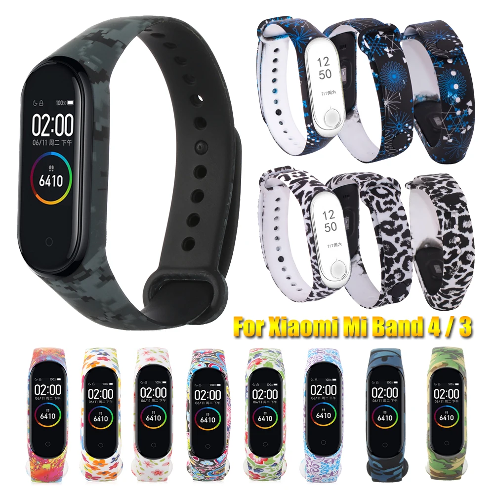 1 шт., новые спортивные браслеты, цветные камуфляжные силиконовые часы, браслеты, браслет, ремешок для Xiaomi Mi, 4, 3, высокое качество