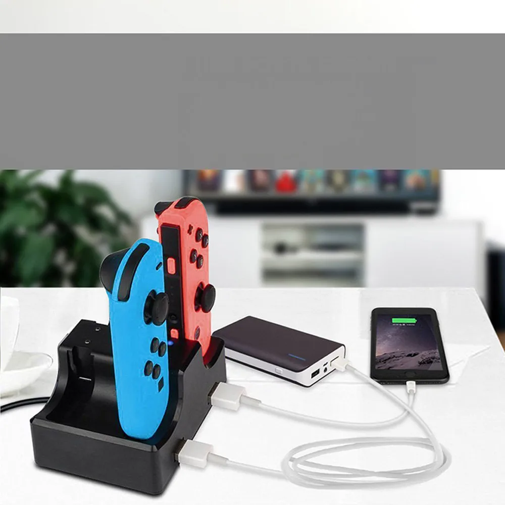 Joy-Con зарядная станция Подставка 4 в 1 для контроллеров nintendo Switch Базовая Зарядная база подставка для переключателя NS игровая консоль zz6