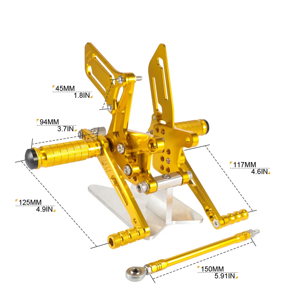 

CNC Motorcycle Footrest Footpegs Foot Peg Pedal Rearset Red Design For Suzuki SV650 SV650S GSXR600 GSXR750 GSX1000 K1 D40