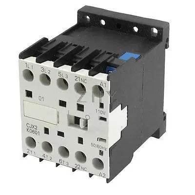 CJX2-K0601 110 вольт катушка 35 мм DIN Rail 6A три полюса 3P 1NC AC контактор