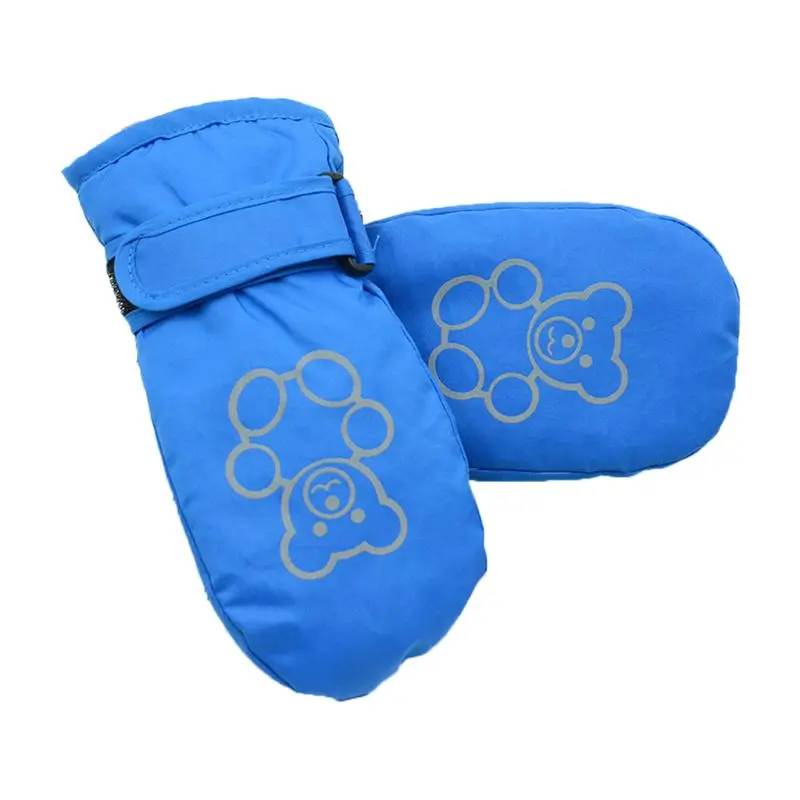 Легкие и тонкие Детские Водонепроницаемые Нескользящие теплые перчатки с рисунком из мультфильма Детские Зимние Лыжные рукавицы