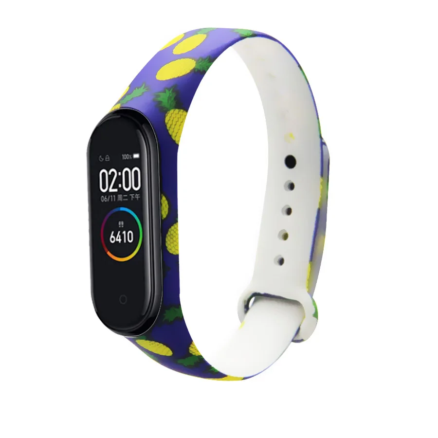 Браслет mi band 4 3 Силиконовый ремешок для печати фотографий браслет mi band 3 4 ремешок correa модный спортивный ремешок для xiaomi mi 4 3 - Цвет: 59803
