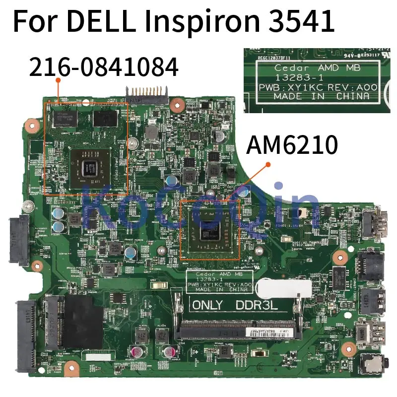 Материнская плата KoCoQin для ноутбука DELL Inspiron 3541 материнская CN 0F594Y 13283 1 AM6210 216