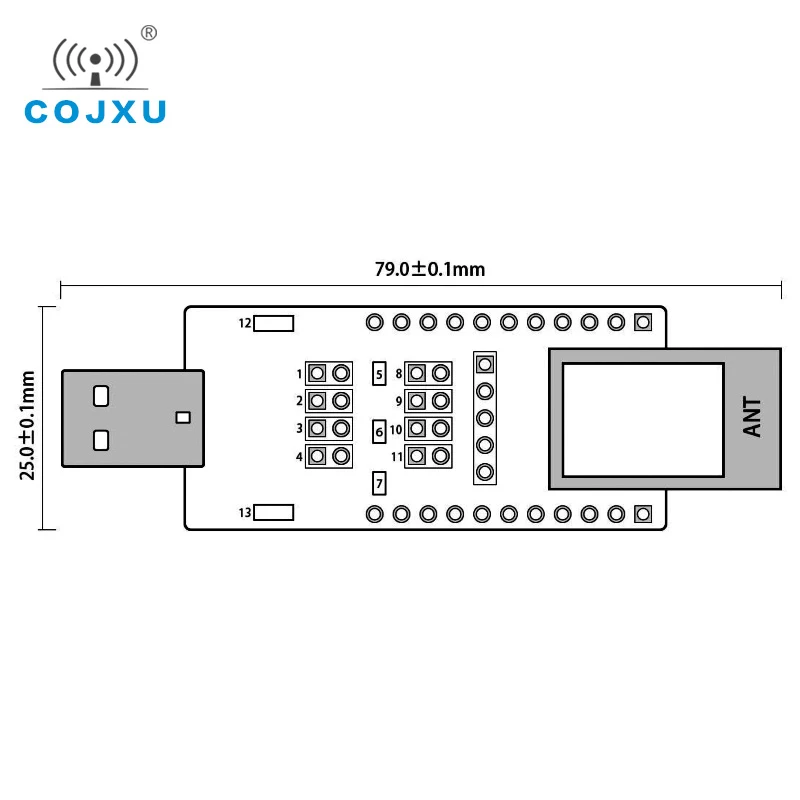 E18-TBH-27 CH340G USB 2.4GHz 27dBm UART Serial Port Test Board ZigBee Module