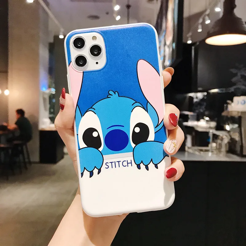 3D кукла матовый Ститч робот кот Милый Мультфильм силиконовый мягкий чехол для телефона для iphone X XR XS 11PRO MAX 6S 7 8 plus чехол coque fundas - Цвет: 4