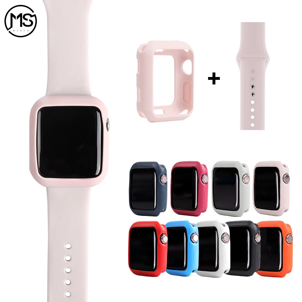 ProBefit candy watchcase for Apple Watch 3 2 1 42MM 38MM Soft Silicone strap for iWatch 1