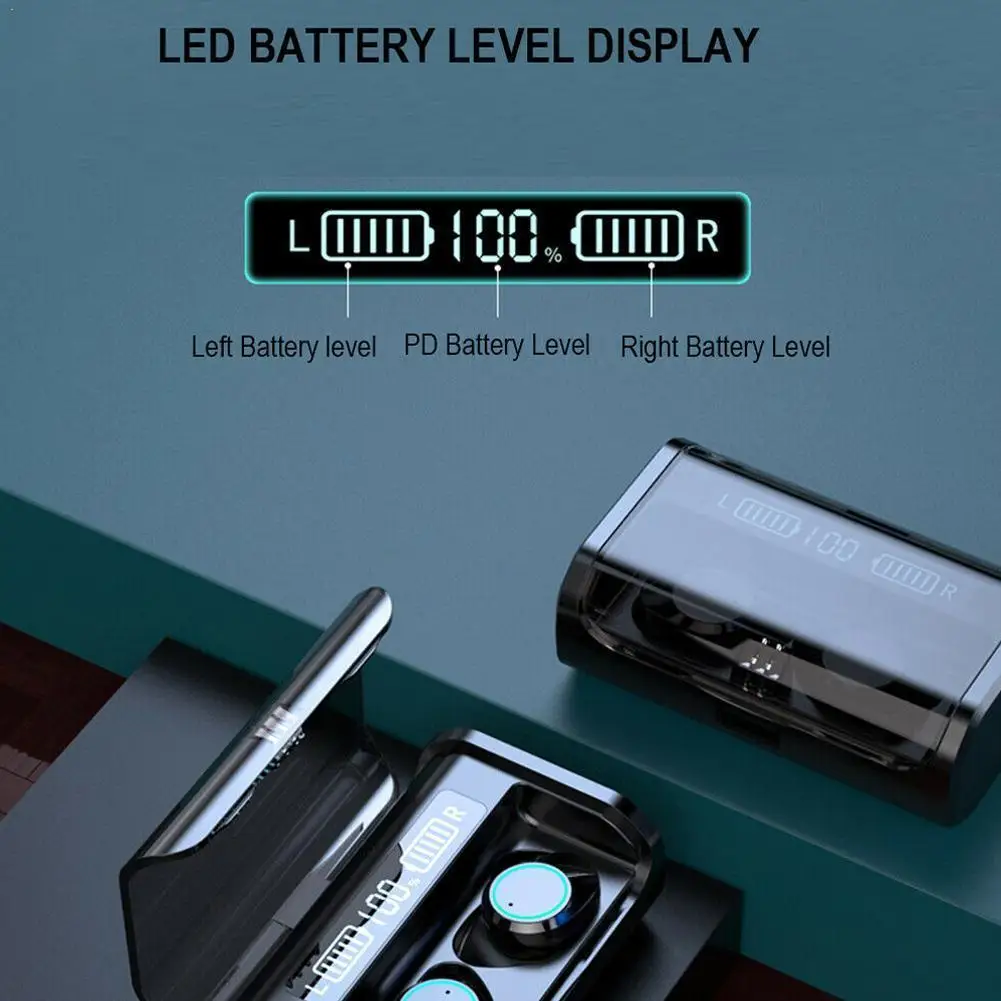 

G06 LED Digtal Display Wireless Bluetooth 5.0 Earphone With Charging Box Noise 4000mAh Earbuds Bluetooth Stereo Cancelling P1P8