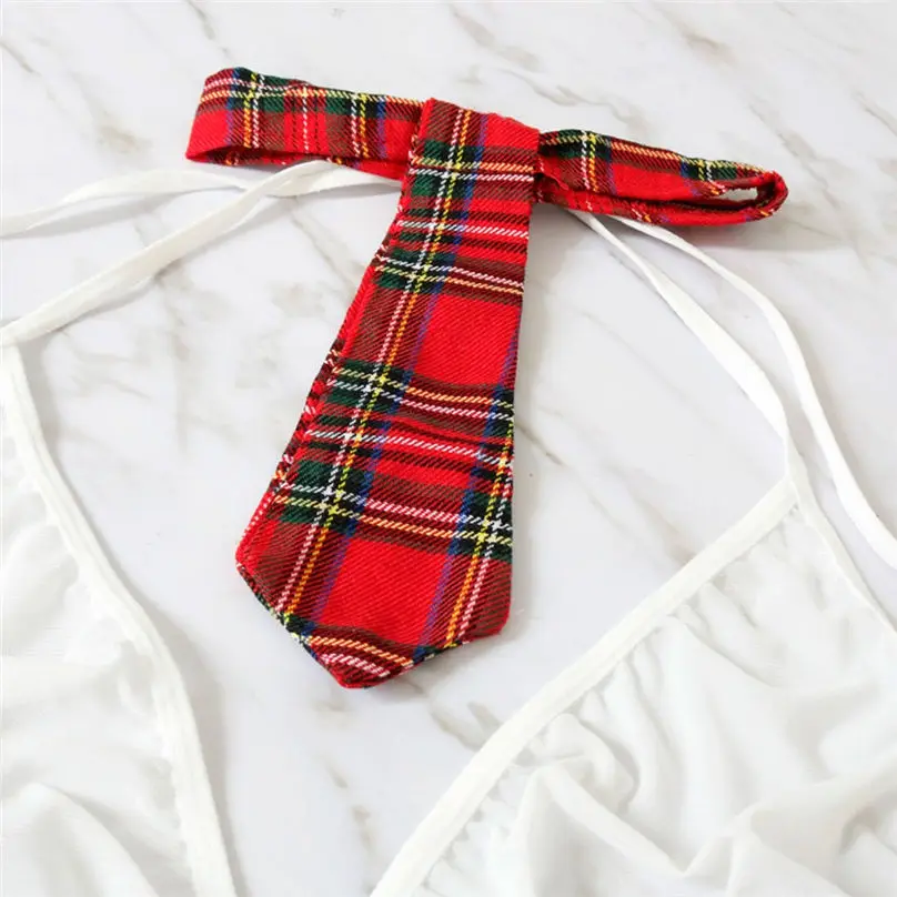 1 Set New Fashion Women Plus Size Sexy Underwear Uniform Bra+Tie+Mini Skirt Set Sexy Lingerie Erotic Cosplay Sex 3A27 (14)