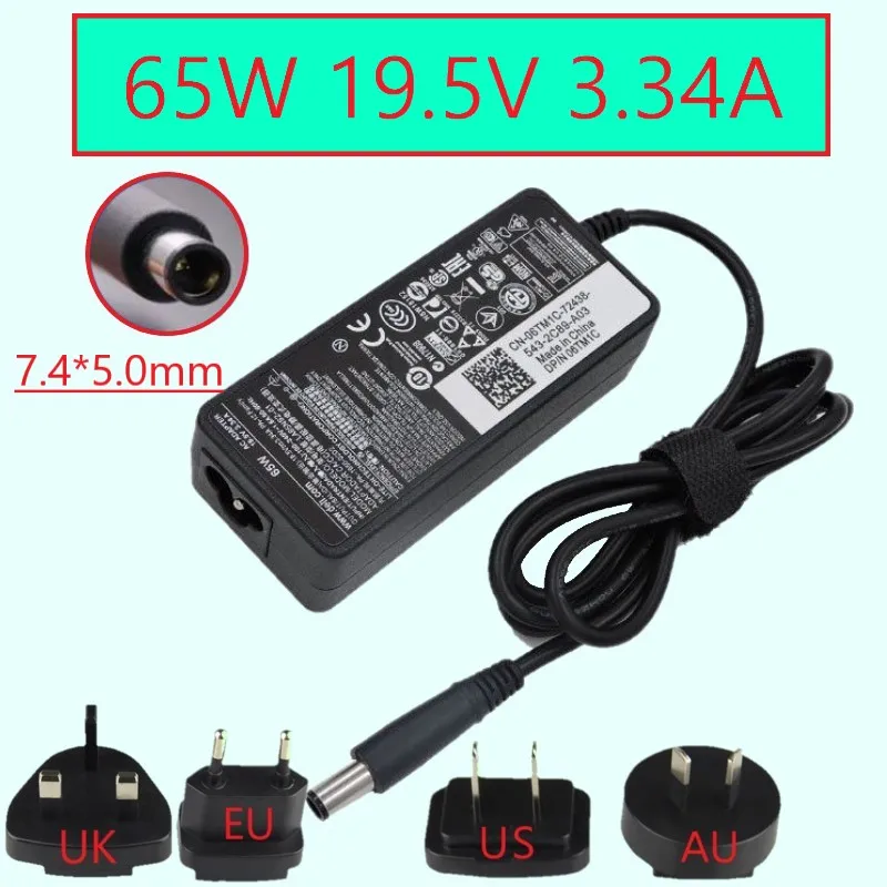 

TORLINSE AC Laptop Adapter Charger With Power cord For Dell Inspiron Latitude Precision XPS Vostro Studio Series 65W 19.5V 3.34A