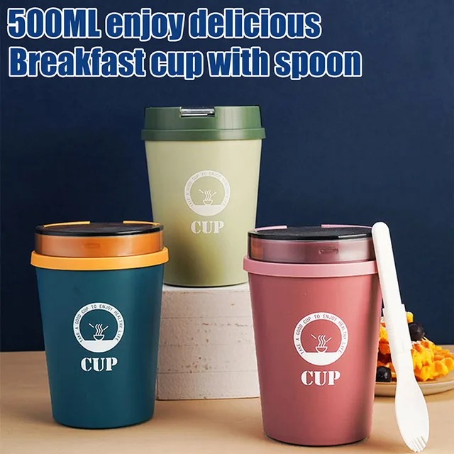 500ml Thermos Lunch Box Portable Stainless Steel Food Soup Containers Vacuum Flasks Thermocup Container Box Kitchen Accessories 6