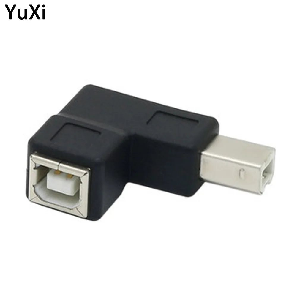 

1pc New Right Angled 90 Degree USB 2.0 B Type Male to Female Extension Adapter For Printer Scanner Converter Connector