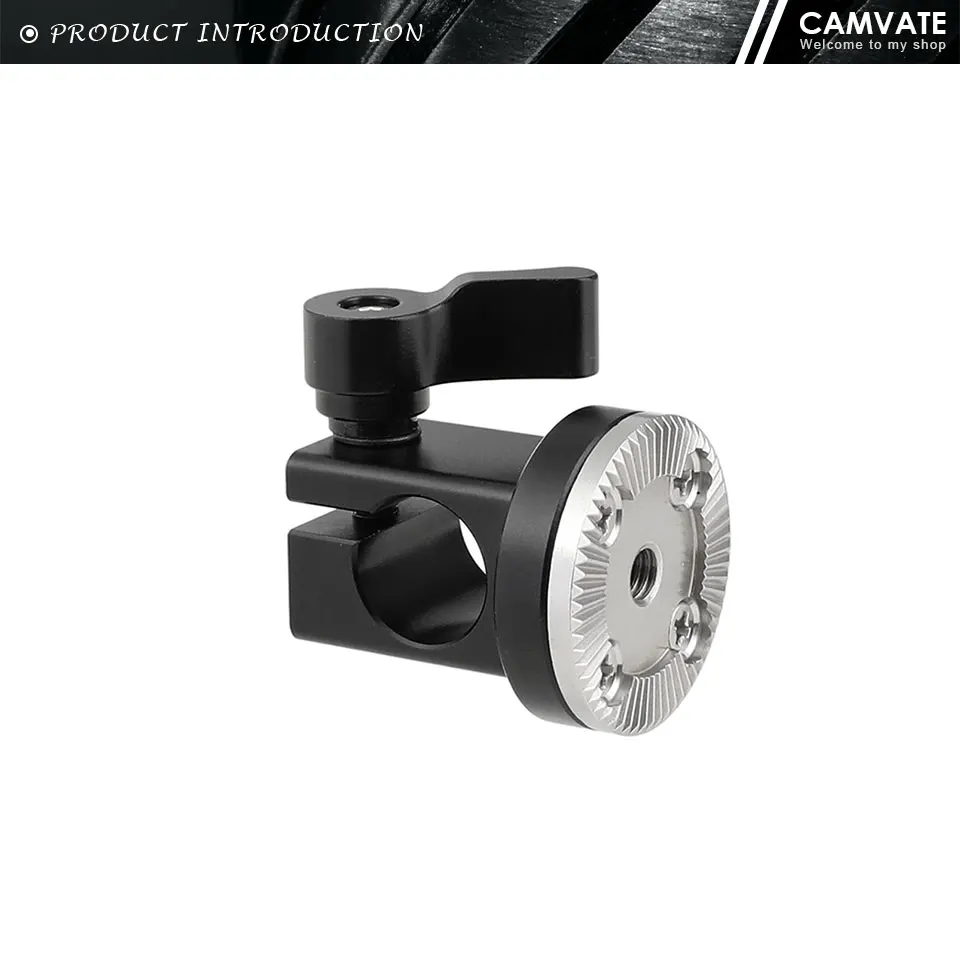 Standard 15mm Single Rail Rod Clamp With M6 Thread ARRI Rosette Mount For DSLR