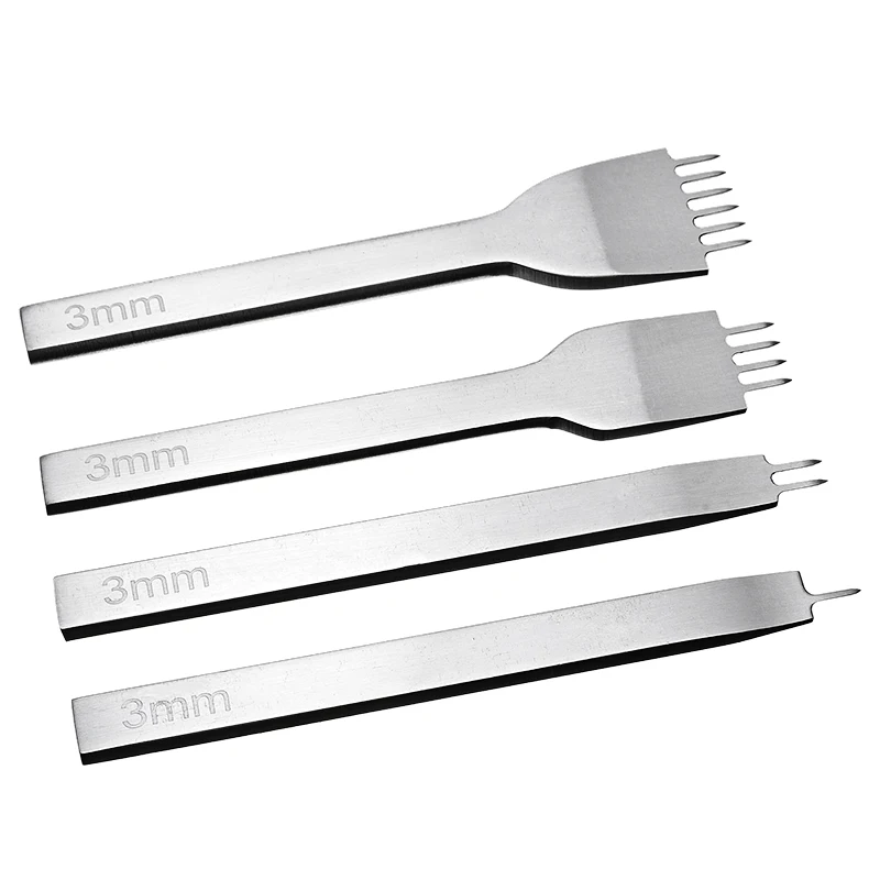 Сделай Сам кожевенное ремесло дыроколы 1+ 2+ 4+ 6 зубец шить набор инструментов острые ромб зуб 3/4/5/6 мм ручной инструмент для работы с кожей расходные материалы