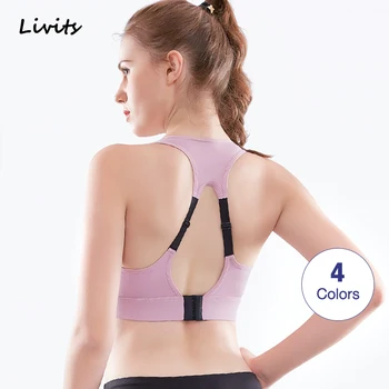 

Women's Sports Bra Push Up Elastic Crop Tops Underwear Shockproof Running Gym Wear Athletic Fitness Sexy For Female