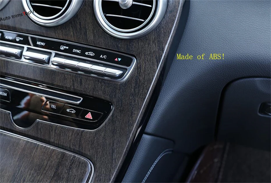 Yimaautoпланки для Mercedes Benz C CLASS W205 C200/GLC X253- ABS коробка скоростей держатель стакана воды Обложка Комплект