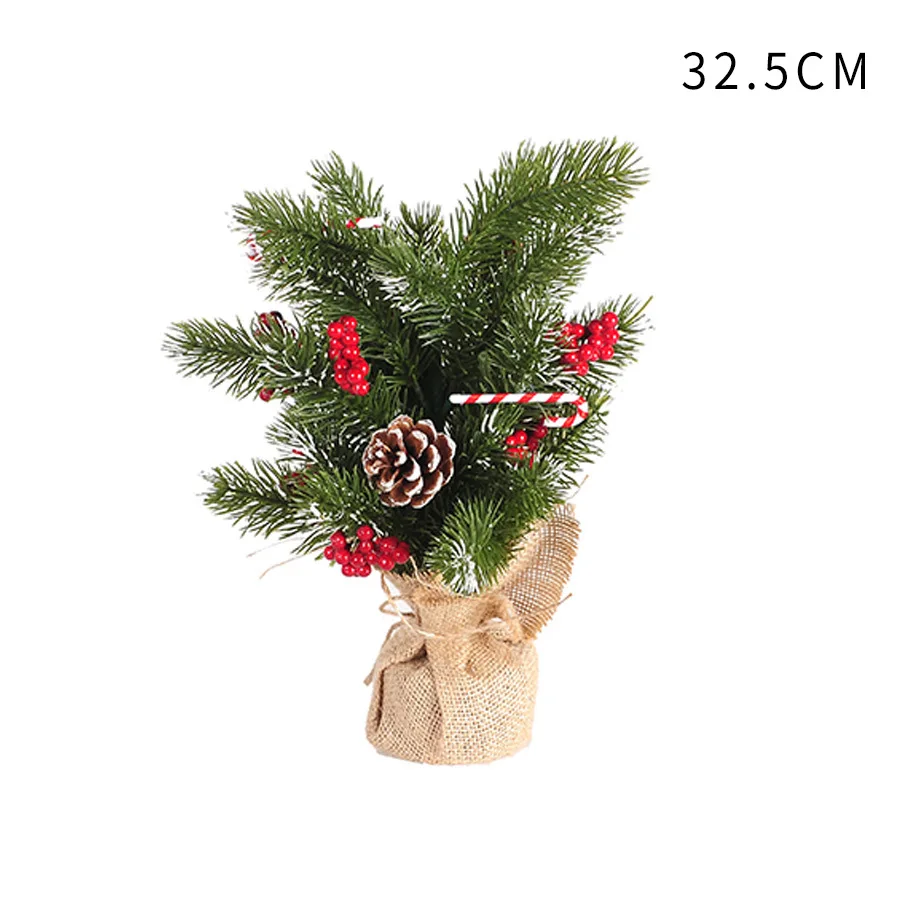 Cane tree 32.5 cm Мини Рождественская елка, праздничные, вечерние, на день рождения, стол и стул, искусственное украшение 52 см, высокое дерево, украшение для детей, подарки - Цвет: Cane tree 32.5 cm