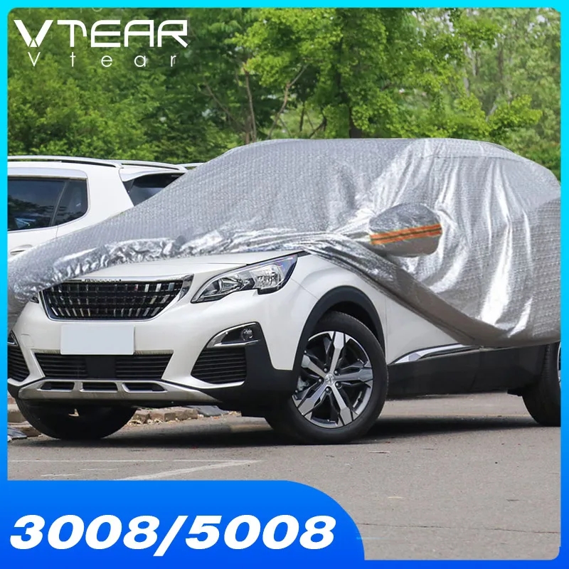 Vtear автомобильные чехлы для peugeot пежо 3008/GT 5008/GT аксессуары авто из алюминиевой