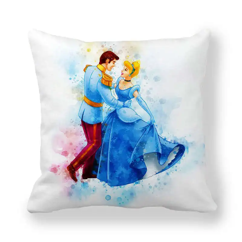 baby styling pillow Disney Beauty and the Beast Jasmine Snow White Cushion Cover PillowCase Decorative/Nap Room Sofa Baby Children Gift 45x45cm fitted sheet Bedding