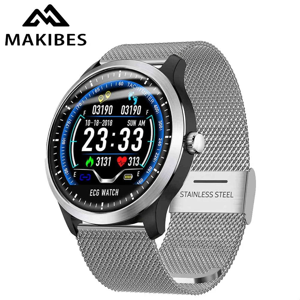

Makibes BR4 ECG PPG Smart Watch Men with electrocardiogram display heart rate blood pressure smart Band Fitness Tracker Watches