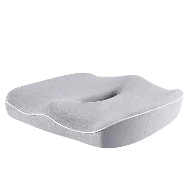 Memory Foam подушка для офисного кресла медленный отскок Подушка для сидения при геморрое эргономичная бедра Подушка Корректор осанки Подушка "пончик" - Цвет: Белый