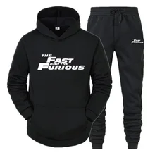 Fast and Furious Brand 2021 New Warm Sweater Fashion Men's and Women's Hoodie Long Sleeve + Stretch Trousers Casual Sports Suit