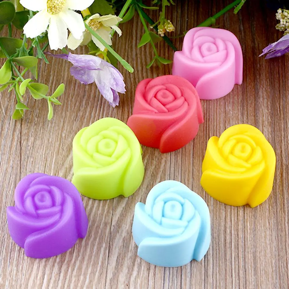 

Rose Flower Silicone Cake Chocolate Mold Pan Muffin Cups Soap Mould Sugarpaste