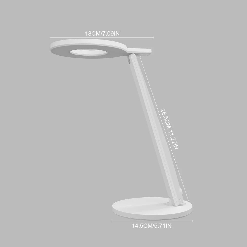 Pad 7 Вт современный белый Перезаряжаемые настольная лампа USB зарядка панель регулировки яркости подсветки 9 уровня светильник ing светодиодный книга светильник для настольных компьютеров кабинет