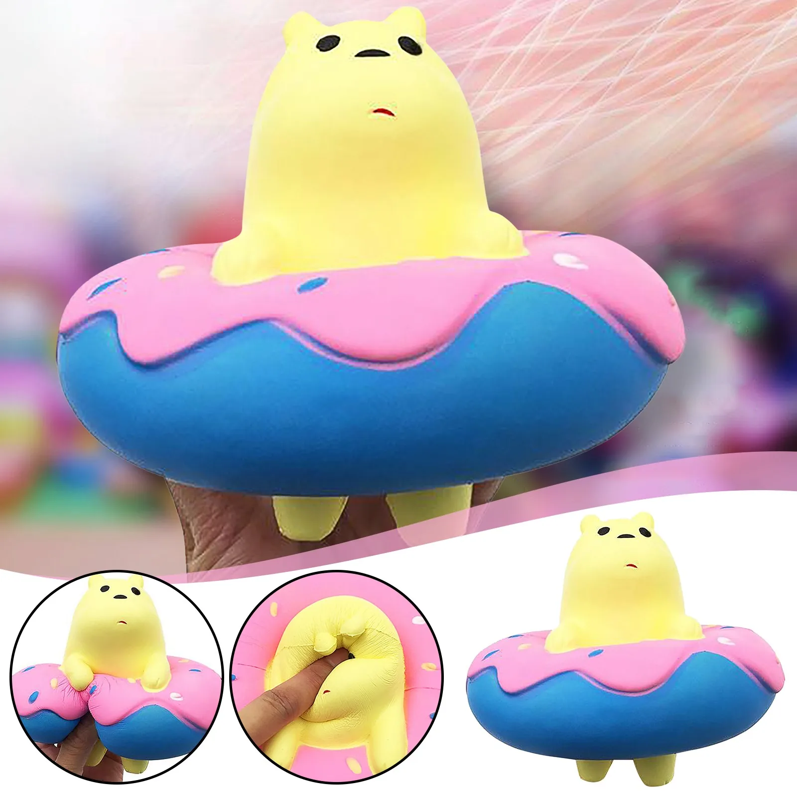 

2021 NEW Squeeze Toys Kids Adult Creative Donut Bear Slowly Rebound Rising Pressure Relief Toy Stress Relief Toy Gift Freeship