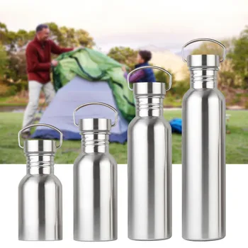 

350/550/750/1000ml Stainless Steel Water Bottle Large Capacity Leak-Proof water Bottle Lid for Outdoor Camping Cycling Sport