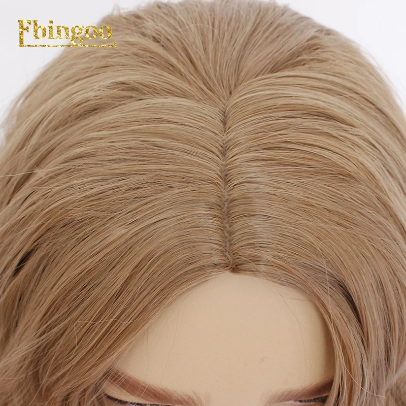 Ebingoo шапка для волос+ Марвел Капитан синтетический парик для косплея мужской коричневый Средний Длина волнистый парик Perucas со средней частью