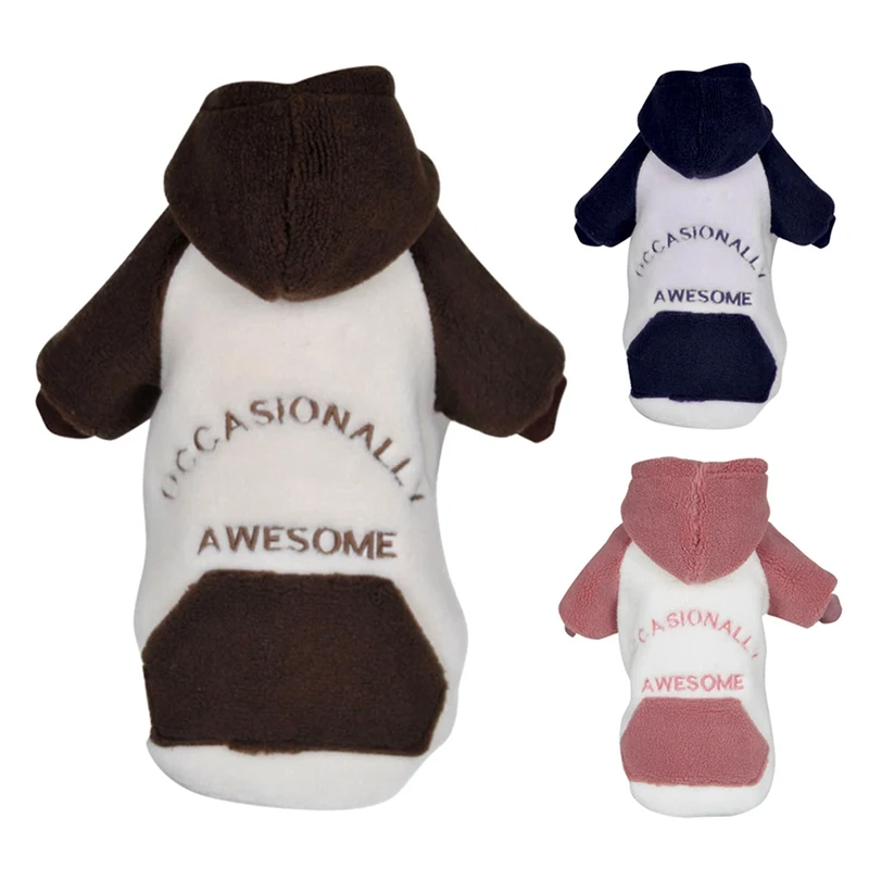 

Warm Pet Dog Cat Clothes Soft Fleece Hoodie Coat Puppy Dog Jacket Winter Clothing For Small Dogs Chihuahua Yorkie Outfits