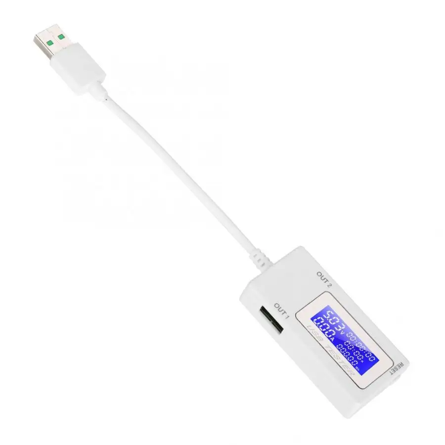 Цифровой аккумулятор KWS-1705B двойной USB измеритель напряжения тока Многофункциональный тестер совместимый для OPPO/HUAWEI бренд