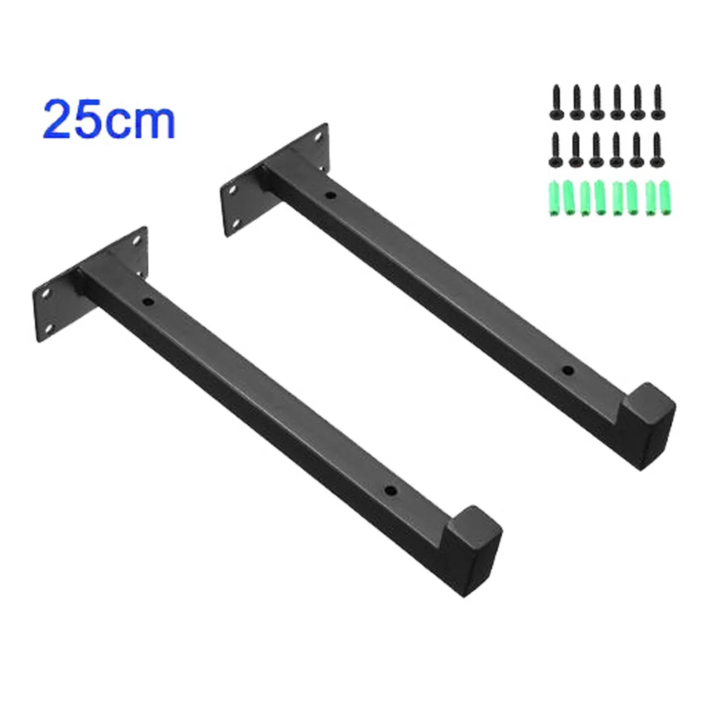 

Heavy Duty Steel Wall Shelf Brackets Black For Book Shelf Support Organizer