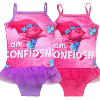 

Baby Girls Trolls Swimwear Summer Kids One Piece Swim Suit Children Bathing Suit Bikini One Piece Swimsuit Beach Wear for Girl