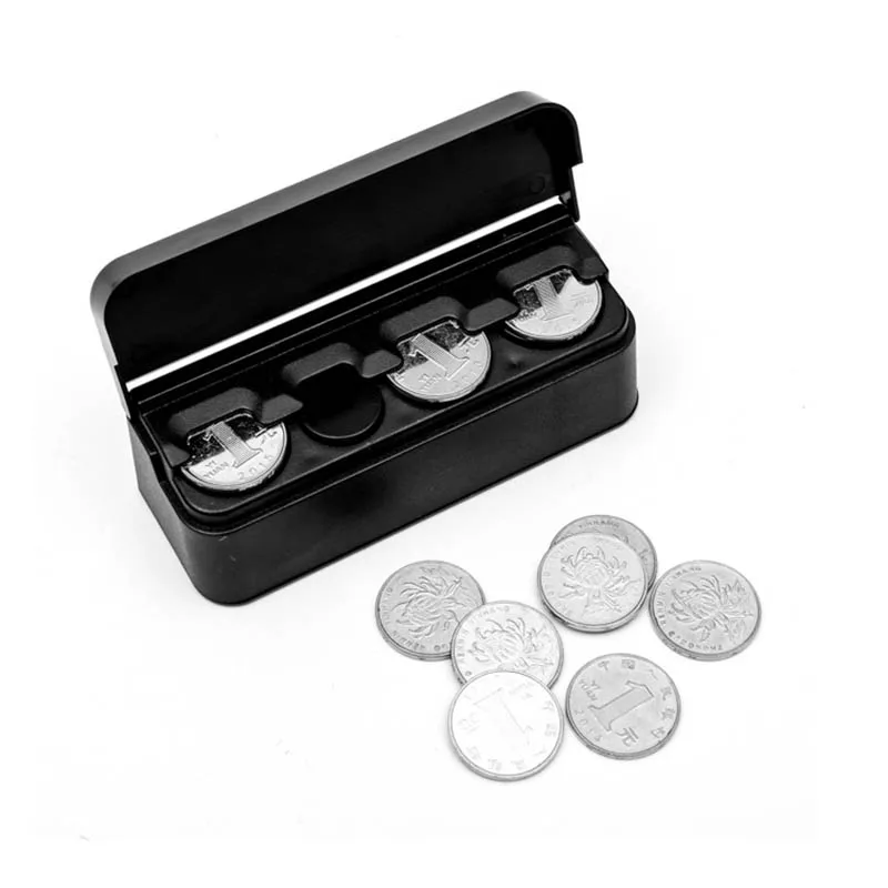 Plastic 1Pcs Coin Container Car Organizer Change Money Storage Box Holder Portable Black | Дом и сад