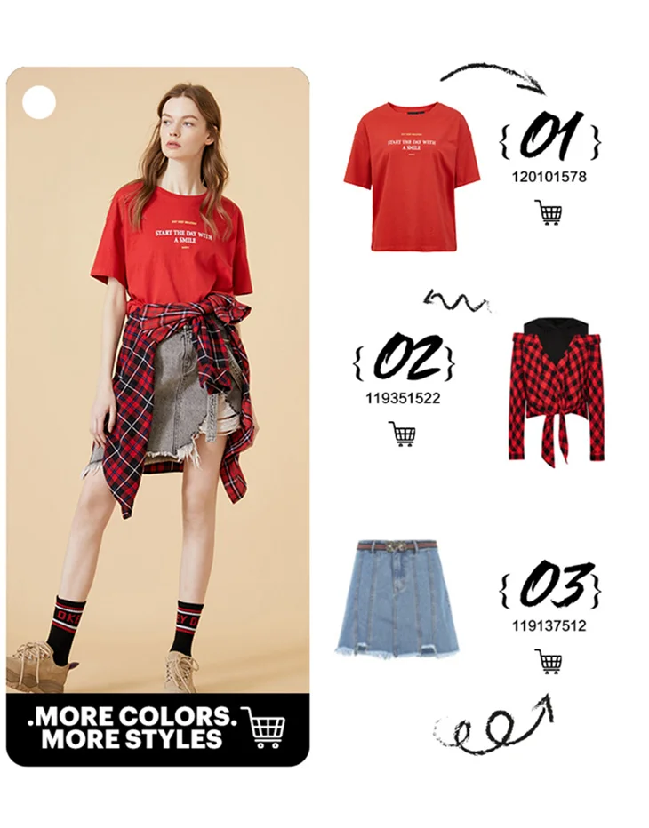 ONLY Women's Letter Print Short-sleeved T-shirt | 120101578