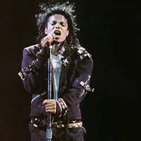 Impersonator Michael Who's BAD Concert Jacket with Punk Rivet Black Outwear 2
