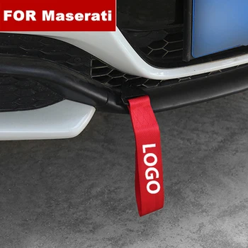 

FashionNEW Car-Styling Heavy Towing Tow Ropes Car Tow Belt Bumper Trailer Rope For Maserati logo Ghibli Quattroporte Granturismo