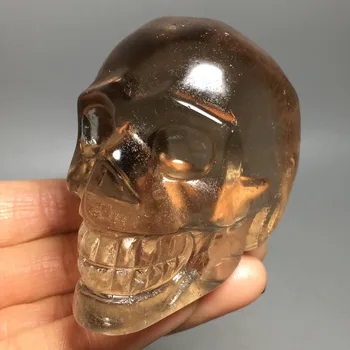 

218g NATURAL smokey stone Skull quartz crystals healing