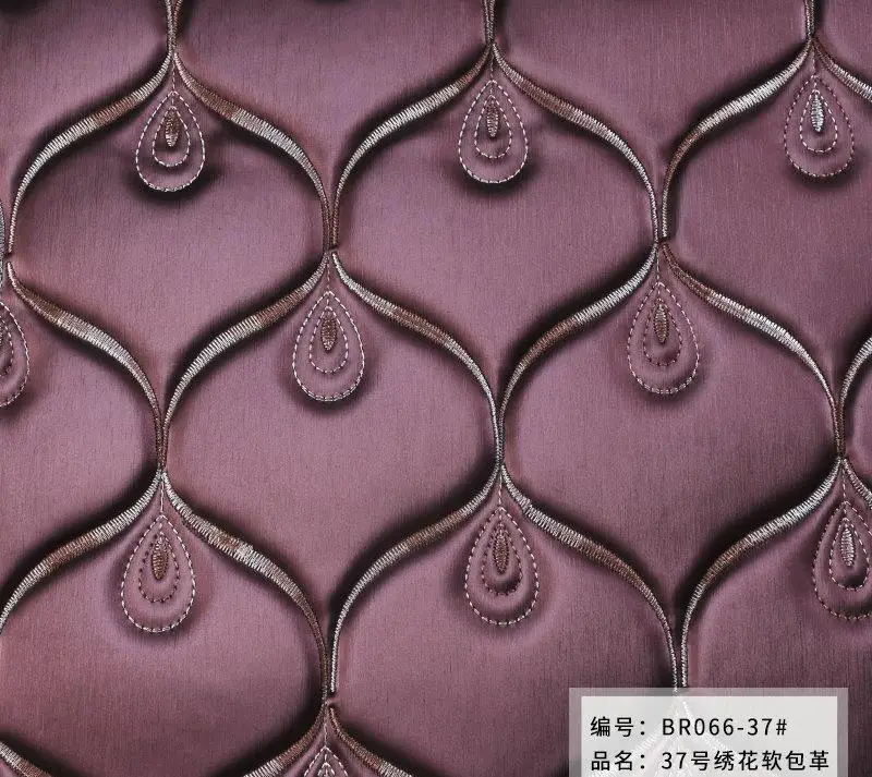 Высококачественная вышитая мягкая кожаная ткань с губкой Pu Цветочный из кожезаменителя для стульев обивка на диван кровать Текстиль - Цвет: 37