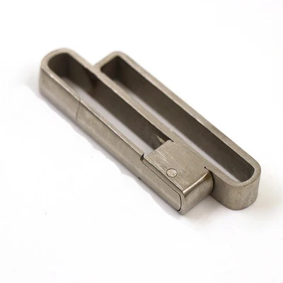 Steel Meetee 1 шт., длина 55 мм, медь, нержавеющая сталь, брелок для ключей, пряжки для мужчин, ремень, петля для ключей, зажим, Пряжка для украшения джинсов аксессуар для рукоделия - Цвет: Steel