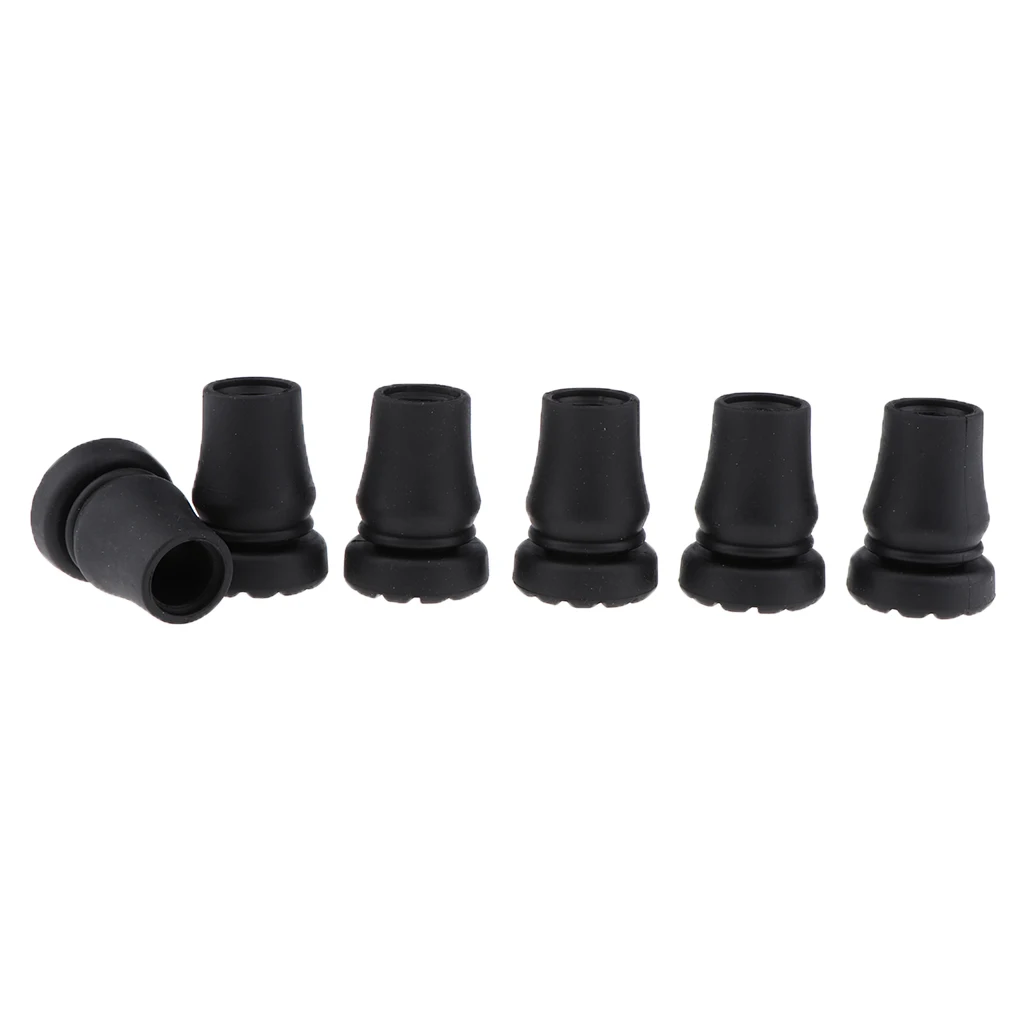 6 Упаковка Замена резины наконечники крышки подходит для большинства палки для пешего туризма, трекинговых палок, трости для ходьбы