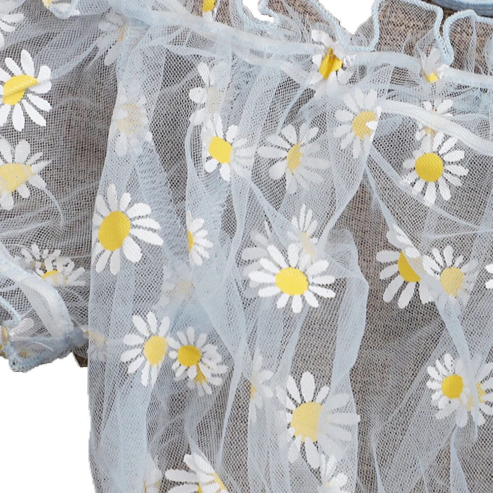 Комплект нижнего белья из 2 предметов с цветочной оборкой и сеткой женский