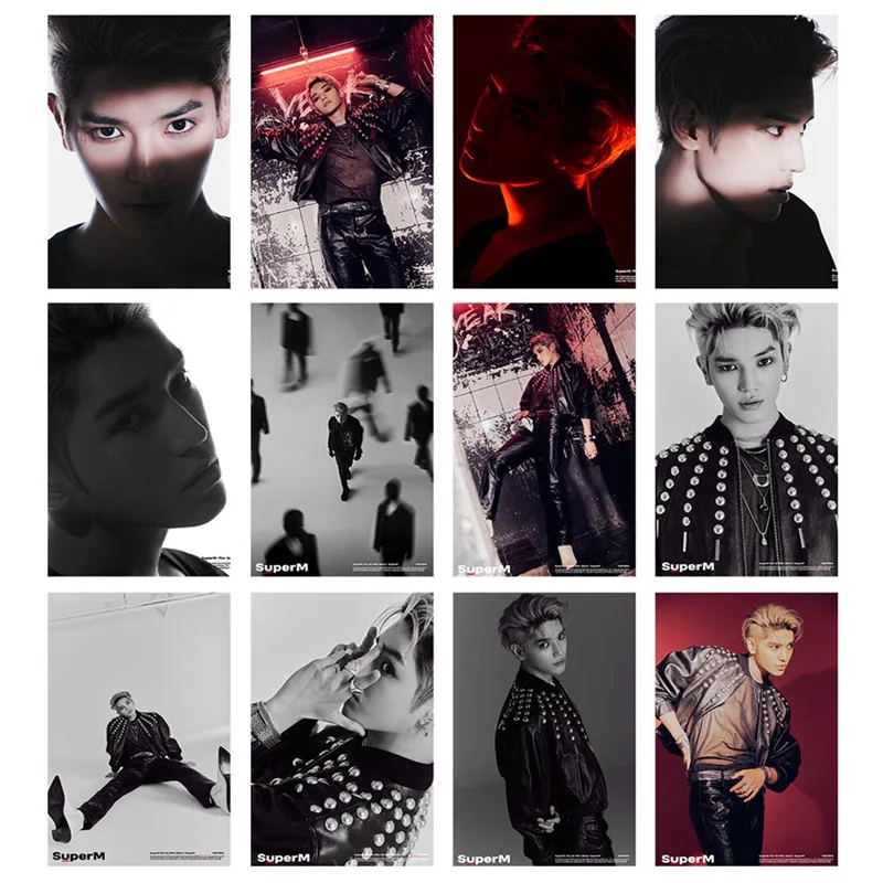 12 шт./компл. KPOP SuperM Photo карточные фотографии Boy LOMO Cards Self Made Pictures Photocard Fans Supply|Набор