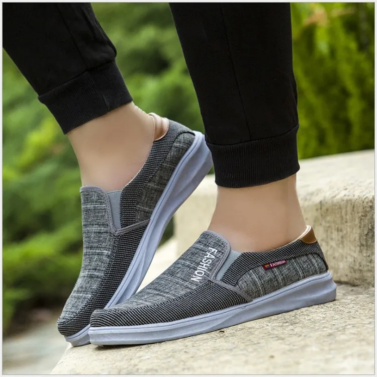 

Slip-on MEN'S Canvas Shoes Casual Wear-Resistant Male STUDENT'S Linen Cloth Shoes Shoes Hot Selling Old Beijing Cloth Shoes